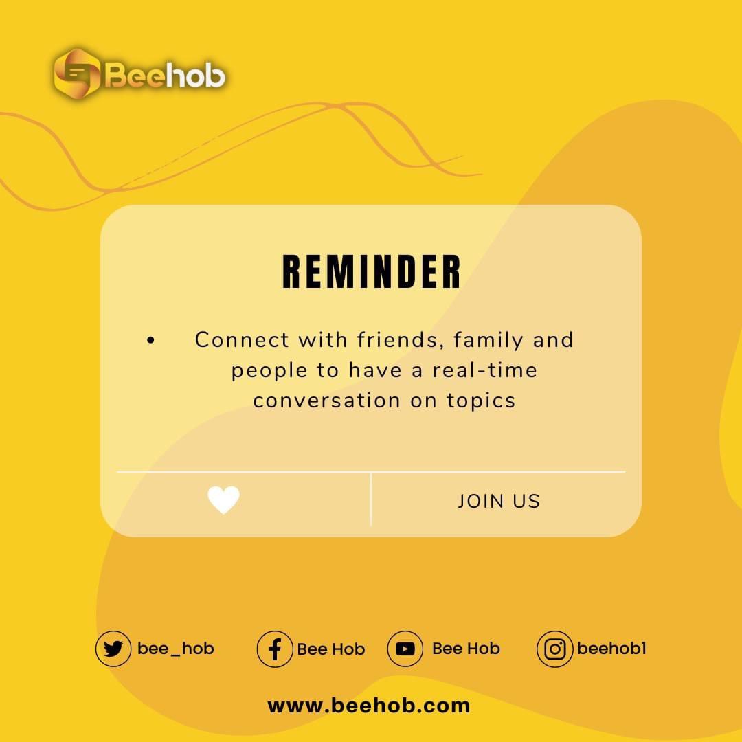 bee_hob's tweet photo. REMINDER

Connect with friends, family and people to have a real-time conversation on topics

Visit us: https://t.co/BO0FRIerKs

#insightful #motivation #inspiration #quotes #goals #believe #positivevibes #hope #inspired #positive #empowerment #kindness  #insight #insights https://t.co/ibCCe9JZXX