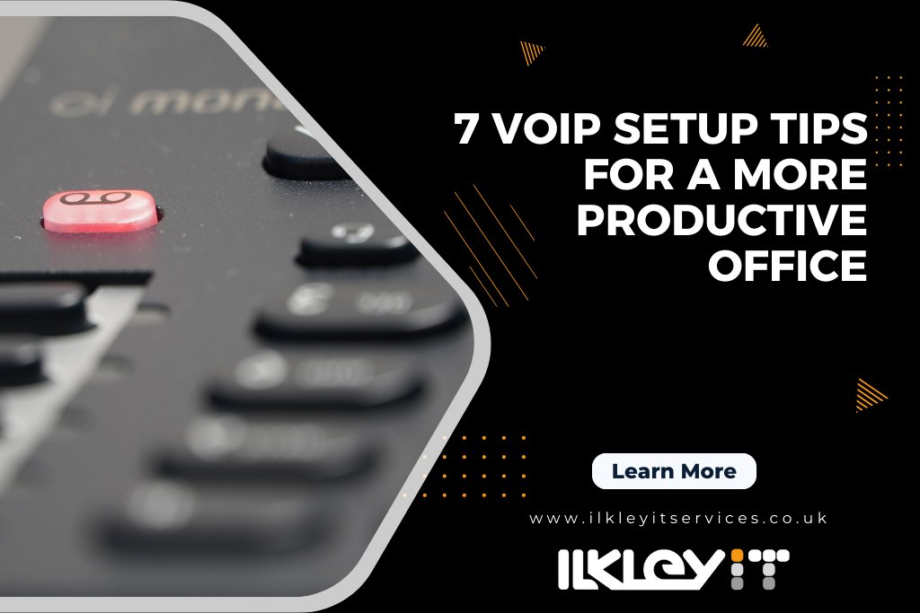 Are you using your VoIP phone system as productively as possible? Grab 7 setup tips to improve your business phone system efficiency.
#VoIP #VoIPTips #ITConsulting

go.ilkley.it/szb