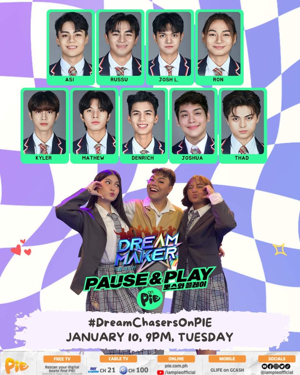 DreamMakerOfc's tweet image. ASK DREAM CHASERS ON PIE!

Mga Ka-tropie at Pinoy Dreamers! may mga tanong ba kayo na gusto niyong sagutin ng ating mga Dream Chasers? i-tweet o i-comment na 'to at gamitin ang hashtag #DreamChasersOnPIE