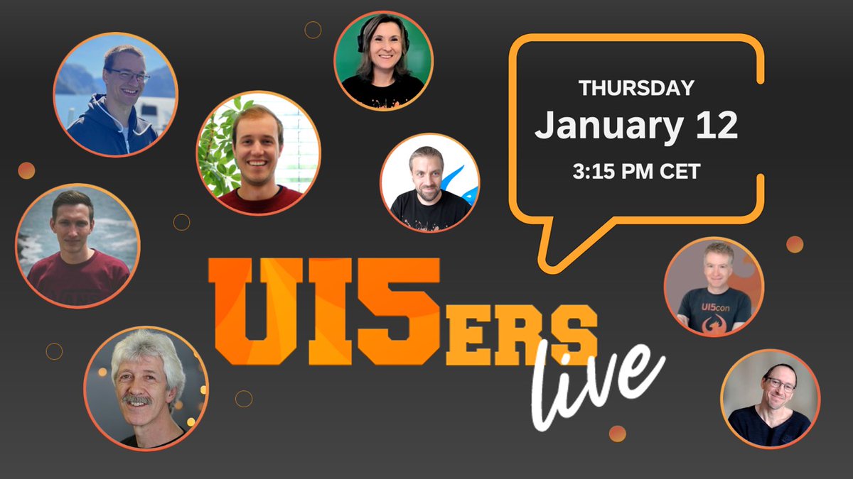 OpenUI5 (@openui5) on Twitter photo Remember, this Thursday is #UI5erslive time!
Main topics are
🛠️ UI5 Tooling V3
👣 Use of OpenUI5 at HSE
💡 Defer Delete Requests w/ OData V4
presented by <a href="/matthiaso/">Matthias Oßwald</a>, @RandomByte, @fidschenheimer, and Uwe Reeder.
Find the details here ☞ openui5.org/events/ Remember, this Thursday is #UI5erslive time!
Main topics are
🛠️ UI5 Tooling V3
👣 Use of OpenUI5 at HSE
💡 Defer Delete Requests w/ OData V4
presented by <a href="/matthiaso/">Matthias Oßwald</a>, @RandomByte, @fidschenheimer, and Uwe Reeder.
Find the details here ☞ openui5.org/events/