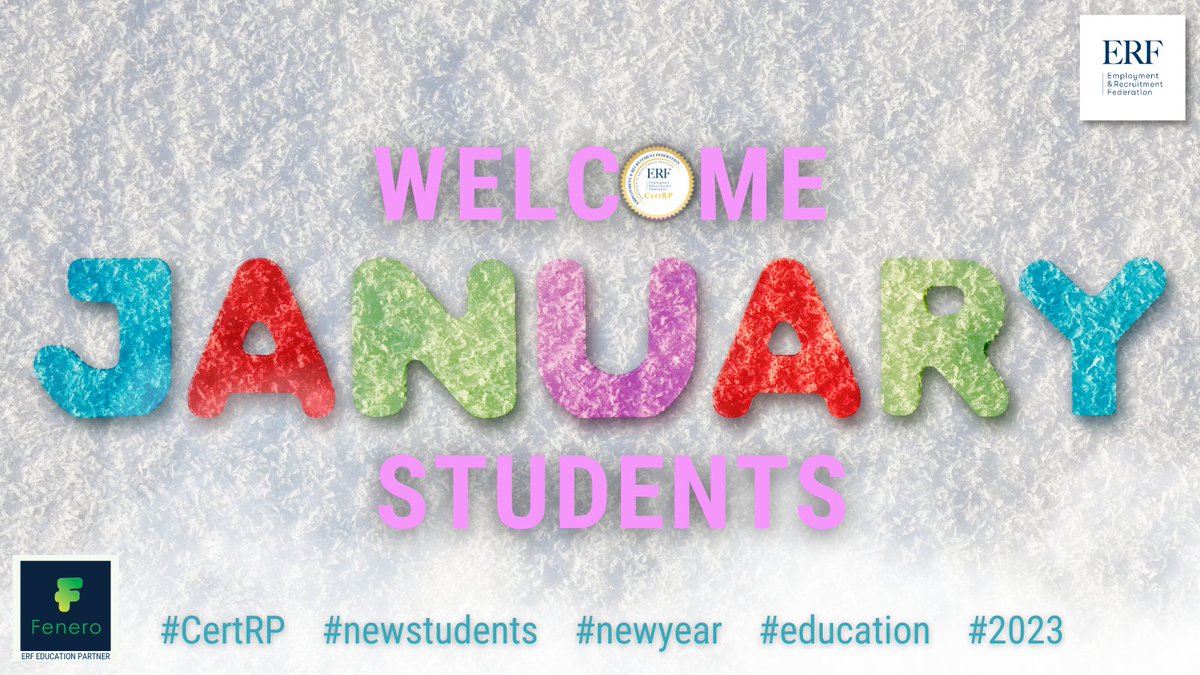 ERFIreland's tweet photo. And just like that, we're into a new #education year!
A very warm welcome to all our new #2023 students commencing the #january #certrp programme this morning.
With thanks to our Education Partner @Fenero - Enjoy the course!
#erf2023 #onlinelearning #recruiters https://t.co/DKdbNXkH0Y