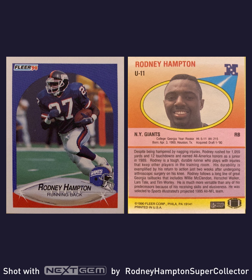 collec_sport's tweet photo. RODNEY HAMPTON 1990 FLEER UPDATE
https://t.co/ibhPGfznAB
#RodneyHampton #fleerupdate https://t.co/2yytJVhOdA
