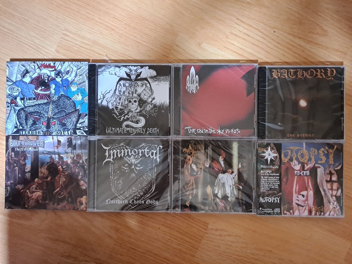 prometaller's tweet photo. Arrive to Albums - 1
#Autopsy #AttheGates #BoltThrower #Abigail #Atrtillery #Immortal #GrandBeliallsKeys #Bathroy https://t.co/TZPOiXk42z