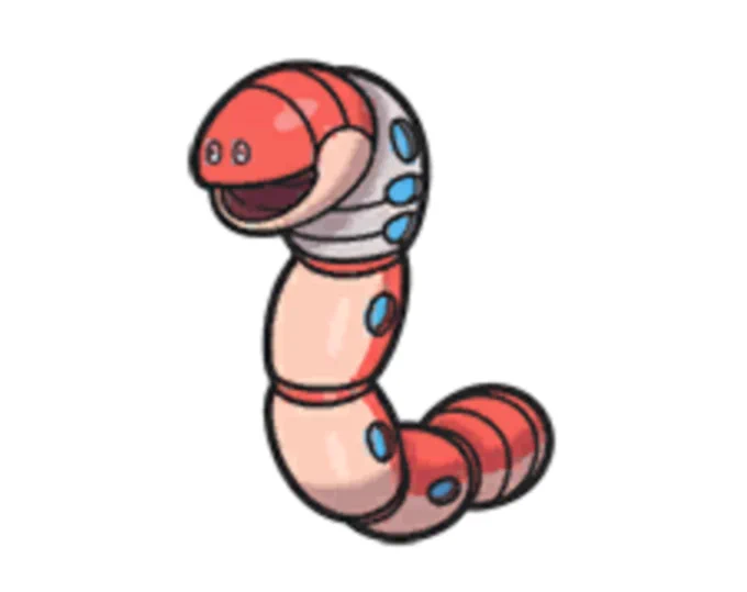 today's little dude of the day is orthworm from pokemon scarlet and violet!! 