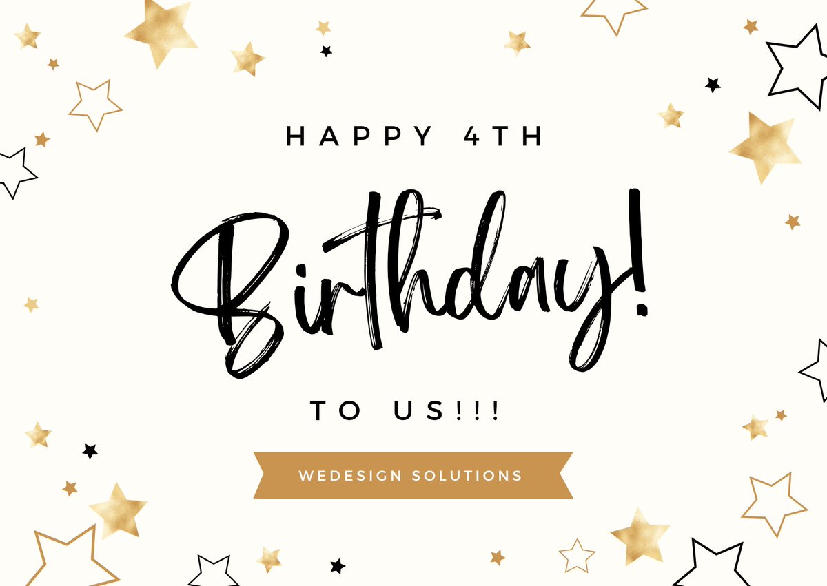 WeDesignZA's tweet photo. It's WeDesign Solutions 4th birthday&amp; we're celebrating in style!We're so grateful to everyone who has supported us over the years,we can't wait to see what the future holds. Here's to many more years of success!Cheers to the next 4
years&amp; beyond#WeDesignSolutions 
#4thBirthday https://t.co/AUWQhIXz4o