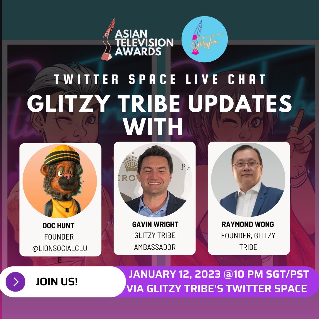 GlitzyTribe2022's tweet photo. We are adding @DocHunt13 of #Lionsclub to the discussion! 

Join us on @GlitzyTribe2022 first AMA Twitter Sesh this Thursday at 10pm SG time! 
#NFT #NFTAMA #AMA #TwitterSpace #Imperivm https://t.co/qnWMwSvcC4