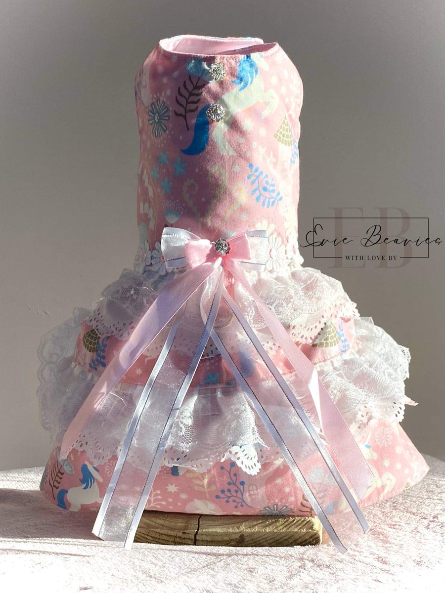 Fineequine1's tweet photo. Excited to share the latest addition to my #etsy shop: Gorgeous handmade dog dress pink unicorn glow in the dark designer fabric harness https://t.co/mwVClRL2k7 #pink #white #withlovebyeviebeavie https://t.co/ZN8M5GoyJF