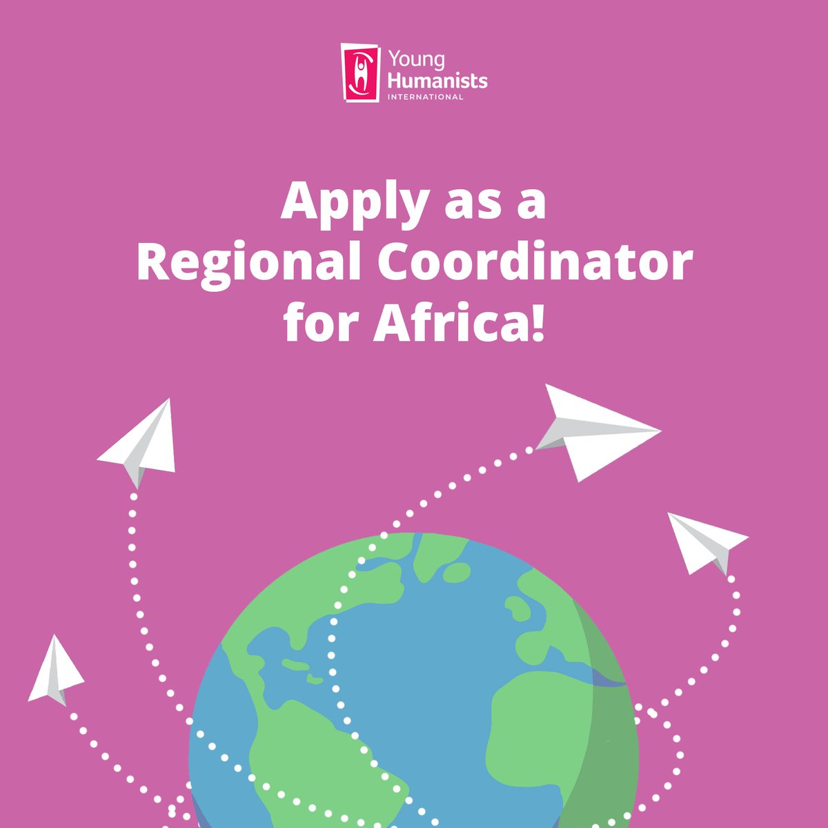 YoungHumanIntl's tweet image. Volunteer Opportunity!✨
Young Humanists International is looking for the next African Regional Coordinator that'll be able to support young humanists in Africa and be part of an international team! If eligible and interested, please apply here: hmnts.in/YHI-African-Re…