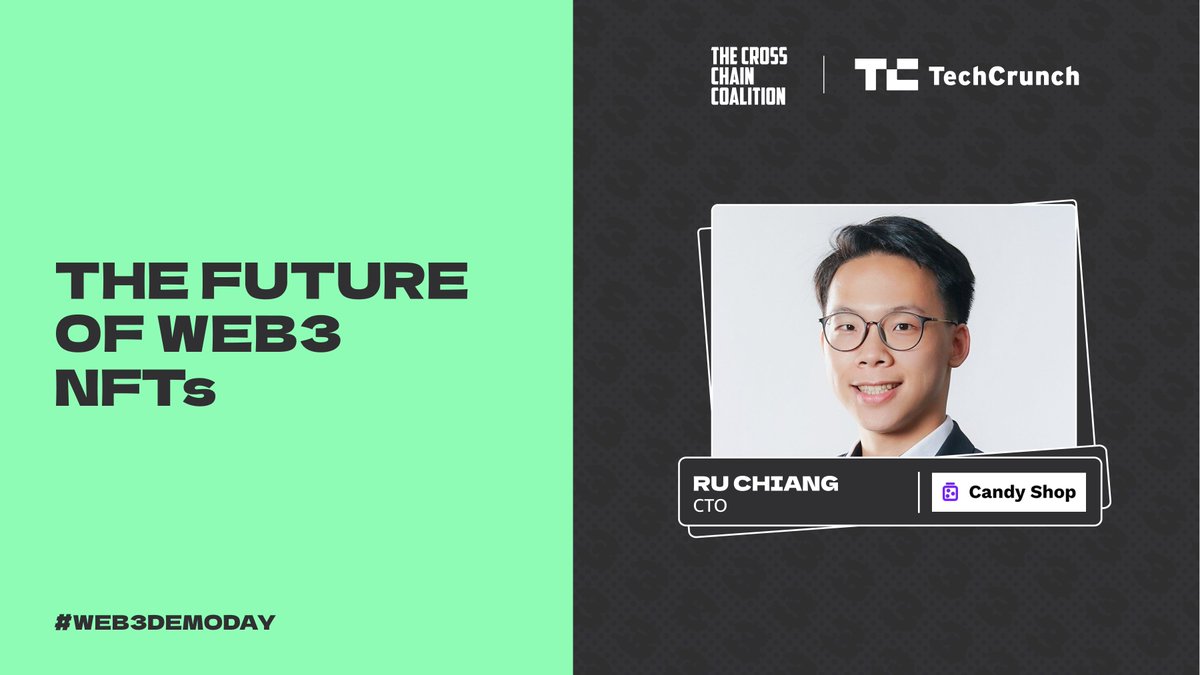 CandyShopSpace's tweet photo. 🚨 Tune in to the first-ever @crosschainco x @TechCrunchWeb3 Demo Day, streaming live tomorrow, 11 Jan, 9am PST.
Catch our CTO @rustysol pitch to top execs from Uniswap, Figment, HustleFund &amp; more.
Register to watch👇
https://t.co/um09YwGUpc
@uniswap @Figment_io @HustleFundVC https://t.co/pN7INGTzz8