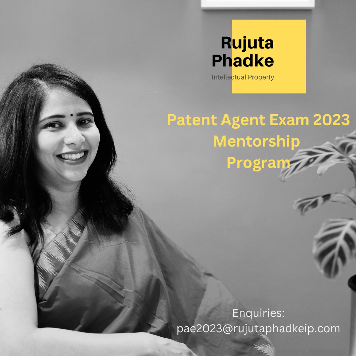 RujutaSM's tweet photo. I am happy to announce the Patent Agent Mentorship Program, this year onwards. 

#patentagent #patentagentexam #ipindia #india #examprep #intellectualproperty #law #career #help #mentoring #mentorship #freecourse #freecoursesonline https://t.co/cag1yPFREs