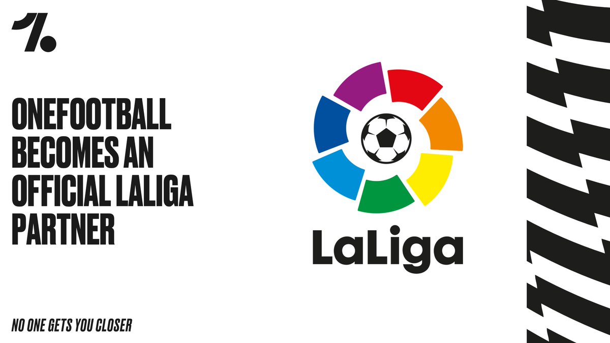 Delighted to announce that @LaLiga has launched an official profile on OneFootball! 🎉 @OneFootball is now home to the latest updates and videos from LaLiga, plus selected weekly highlights, getting you closer to the biggest teams and players in the world 🇪🇸 #NoOneGetsYouCloser