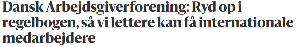 EesErik's tweet photo. Ryd op i bøvlede regler, så det bliver nemmere at få int. medarbejdere til DK. Det skriver jeg om i @berlingske i dag. @regeringDK vil gøre sagsbehandlingen mere effektiv. Godt initiativ! En del af dette bør være en markant regelforenkling #dkpol #dkbiz https://t.co/MDBltNylvb https://t.co/B5ECBL4gA8