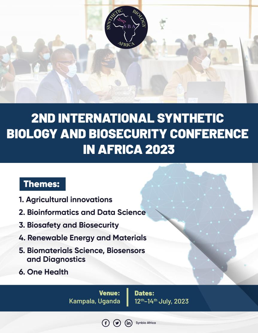 SynBioAfrica's tweet image. 𝐒𝐀𝐕𝐄 𝐓𝐇𝐄 𝐃𝐀𝐓𝐄 to be part of this year's International Synthetic Biology and Biosecurity Conference in Africa, the #2nd to be hosted by @SynBioAfrica 

#Tickets to book attendance will be #availableSoon.
@SynBioBeta @ARC_CoESB @StellenboschUni @NTI_WMD @STIsecretariat