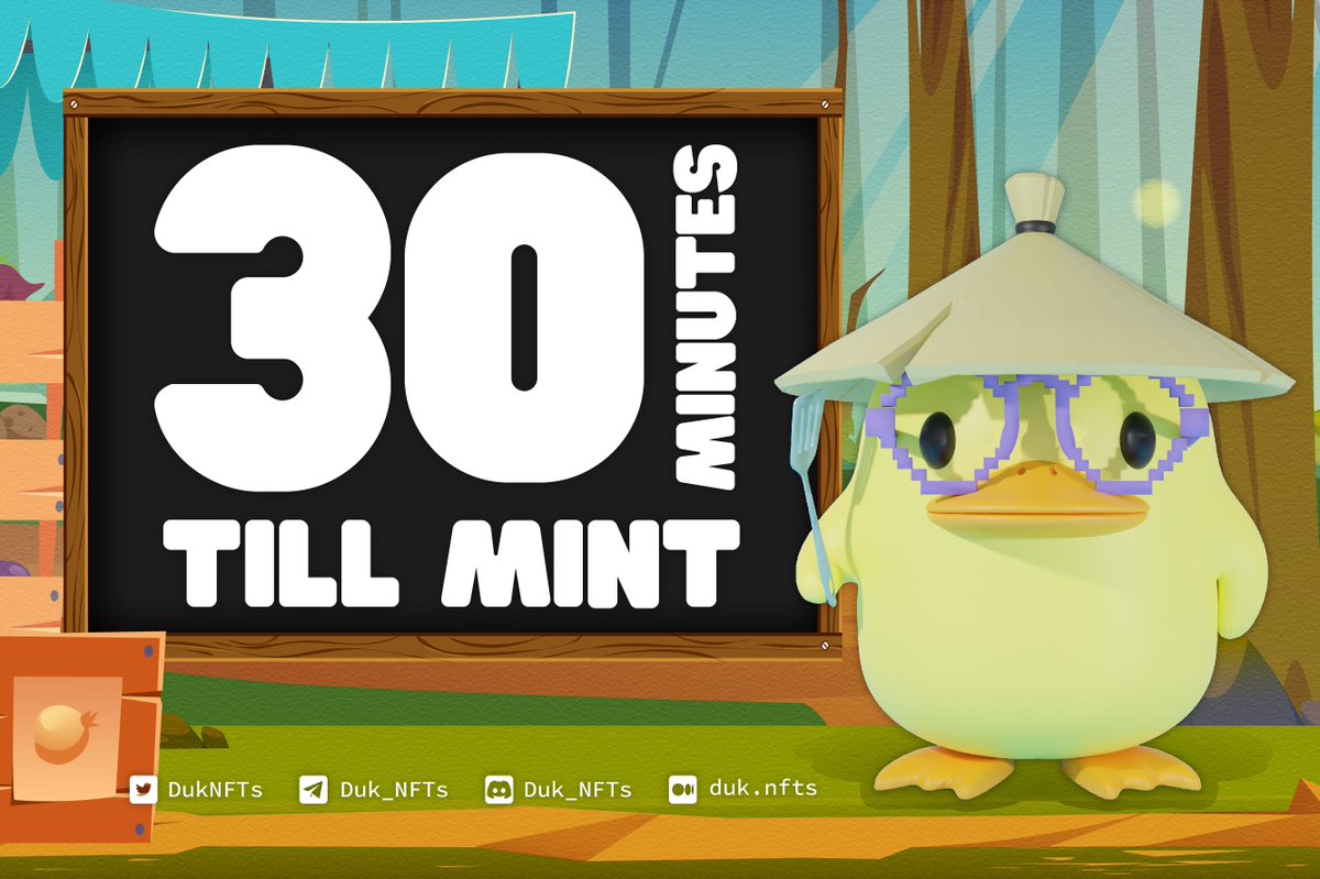 ONLY 3⃣0⃣ MINUTES til the Duk Minting Time
Be ready, DukApters 🐥🐥

#DukApt #AptosNFTs #DukNewMinting