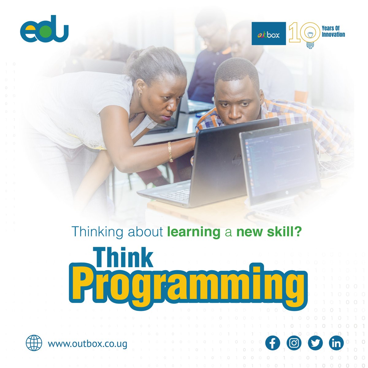Growing your skill set should be one of your top priorities this year.

And while you contemplate upon this, think of programming because not only does it improve your problem-solving skills but also makes your abstraction better.

#CodeYourFuture