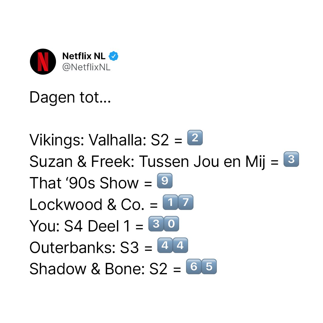 Netflix NL tweet media