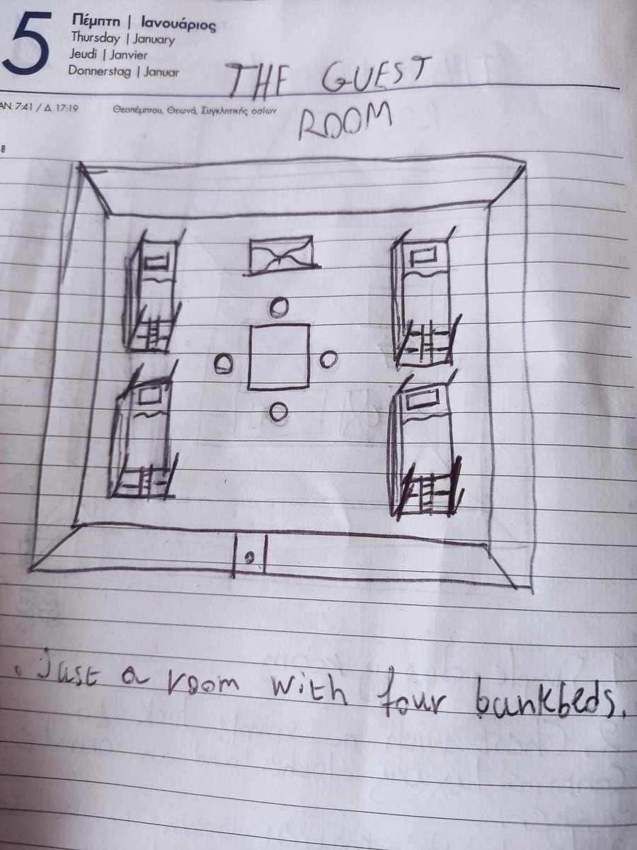 BnBtheGame's tweet photo. #Day5 of #dungeon23 is just a normal guest room with a few bunkbeds. I'm not a wizard. Not every room has something interesting going on! https://t.co/PuHxEod7SK