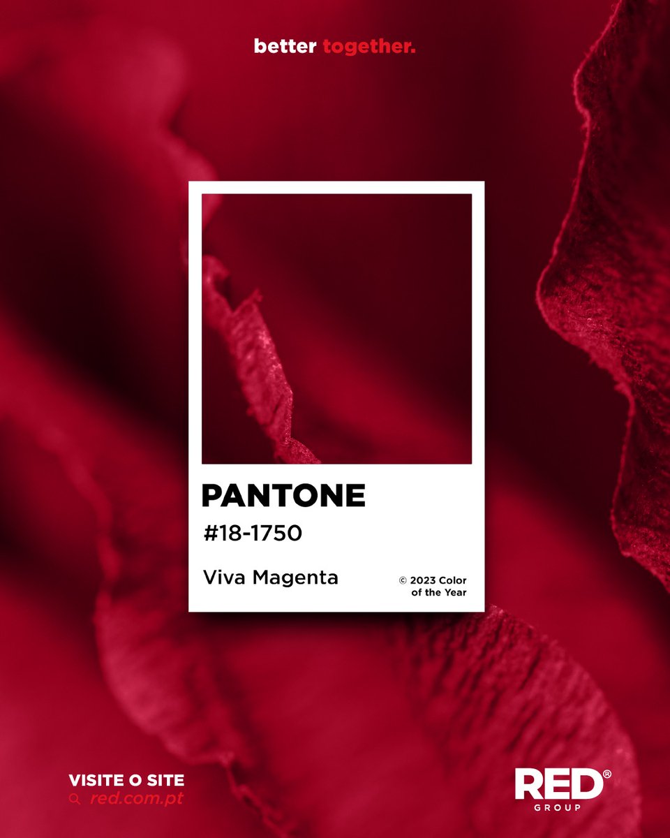 RedAgency's tweet photo. Apresentamos-lhe a COR DE 2023! 🔥

PANTONE #18-1750 Viva Magenta. 🟥

É um tom vibrante da família do vermelho, que representa força e coragem e emana energia e vitalidade! ✨

O que acha desta cor? Conte-nos tudo! 👇

💻 https://t.co/oplsimboZ0
📩 info@red.com.pt https://t.co/6OiqlOyEsz