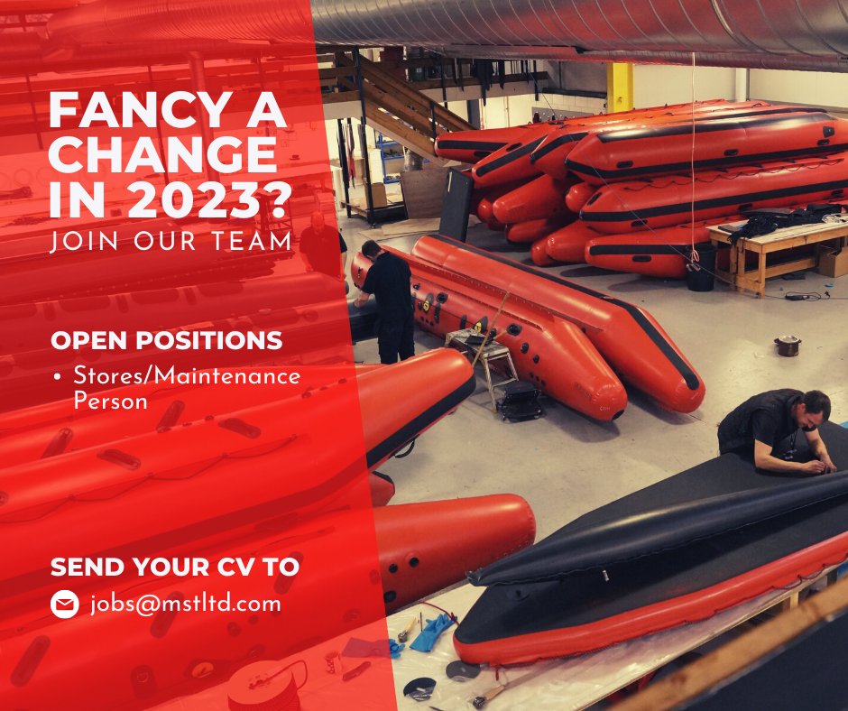 SIT_Ltd's tweet photo. Looking for a new challenge? 🤔

Specialised Inflatable Technology is hiring for a Stores/Maintenance Person at our site in Leyland.

Click the link below to apply!
https://t.co/cj3hPMcvG0

#Hiring #Recruiting #LeylandJobs #StoresPerson #MaritimeJobs https://t.co/XsVLE2mWW9