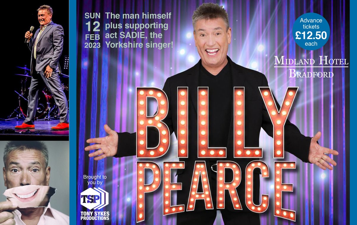 We have #BillyPearce – The ‘Funny Man’ himself here at the hotel on Sun 12 Feb from 12PM!
Tickets are just £12.50pp for advance tickets (£15 on the door).
Also includes a warm-up support act, talented local singer Sadie. The bar will be open throughout!
Strictly over 18s only.