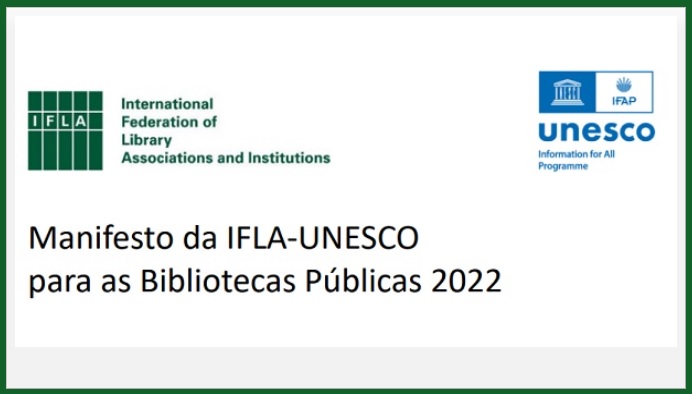 A DGLAB disponibiliza a tradução em português_PT da nova versão do Manifesto da IFLA-UNESCO para as Bibliotecas Públicas lançado em julho de 2022. Aceda em bibliotecas.dglab.gov.pt/pt/noticias/Pa…
<a href="/cultura_pt/">Cultura, Juventude e Desporto</a> <a href="/IFLA/">IFLA</a> <a href="/IFLALAC/">IFLA LAC</a> <a href="/IFLA_PLS/">IFLA PLS</a> <a href="/eblida/">EBLIDA</a>