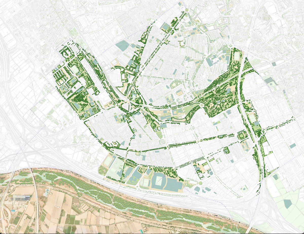 EUGreenCapital's tweet photo. The Cornellà Natura strategy is structured around 5 green axes that connect and articulate the city's neighbourhoods.

Achievements since the implementation of the project to date:
🟢18,700 m2 of green spaces created
🌳500 planted trees
↘️cut 784 tCO2 eq/year

Take a look😍👇 https://t.co/m19FBjhNZ4