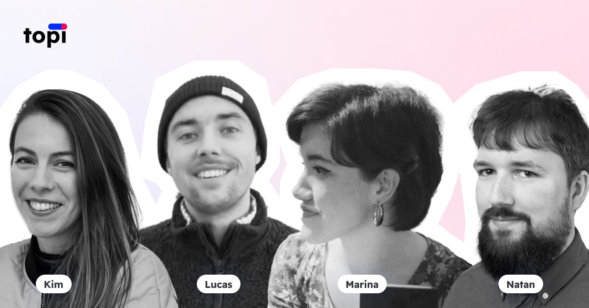 What's the best way to kick off the new year? 🎉 Welcoming four new team members! 

👋 Say hi to Kim (Marketing - 🇩🇪), Lucas (Product - 🇩🇪), Marina (Tech - 🇪🇸), and Natan (Tech - 🏴󠁧󠁢󠁳󠁣󠁴󠁿).