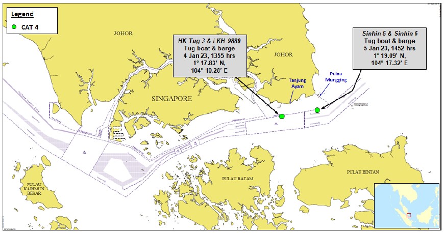 During 3-9 Jan, two incidents of armed robbery against #ships in #Asia (both CAT 4 incidents) were reported to #ReCAAP ISC. The incidents occurred on board barges that were towed by tug boats while underway in the #Singapore Strait.  #maritime #searobbery #piracy