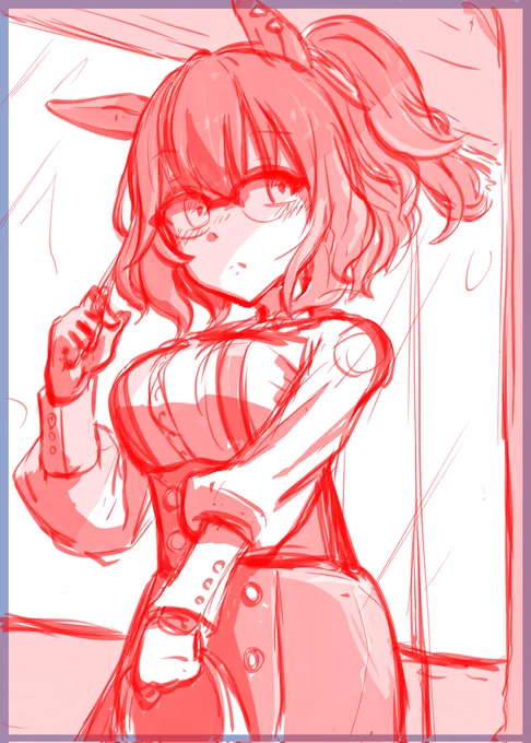 #ウマ娘友達のやつに寄稿します。よろしくねラフだけ置いとく 