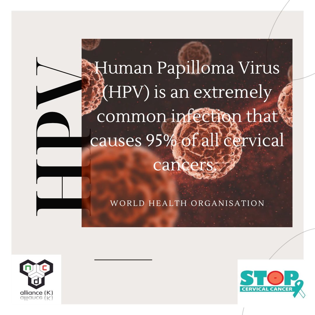 Cervical cancer is a type of cancer that starts in the cervix and is caused by persistent infection with HPV. #ActNow! #CervicalCancerAwarenessMonth @CancerProgram @WorldBankKenya @OnconursesKENYA @MOH_Kenya @uicc @KILELEHealthKE @cancercafe254 @MOH_DHP