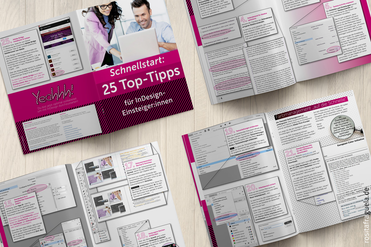 📰 Mit einer gedruckten Broschüre kannst zu Dein Online-Training bzw. Coaching ergänzen. Deine Teilnehmer:innen werden Dich dafür lieben! 💖
📚 Du benötigst eine Schulungsunterlage oder ein Workbook für Dein Trainings- bzw. Coaching-Business? Wunderbar, dann melde Dich bei mir!