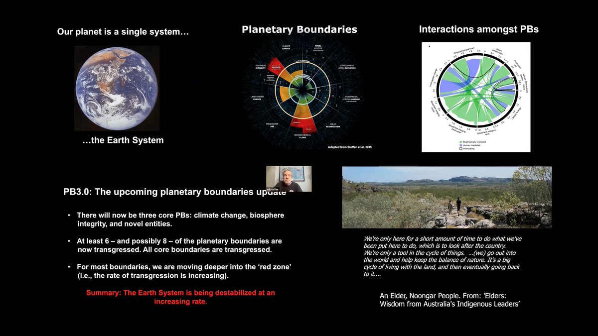 The Planetary Boundaries framework will soon be updated. What will be different in PB 3.0? Watch this excellent talk by Prof. Will Steffen on what to expect: even more accurate analysis; even more devastating data. His 40 min presentation starts @ 12mins. youtube.com/watch?v=B1vSWP…