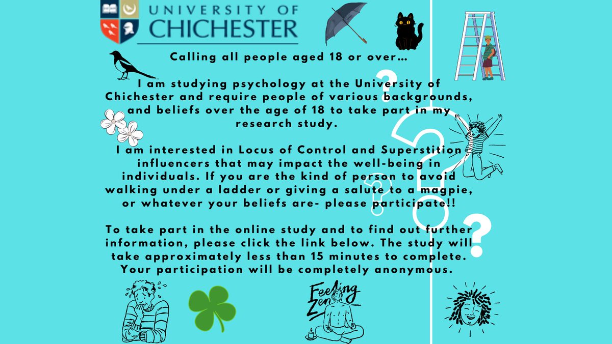 If you’re interested in superstitions take a look at this study from one of our students ✨ qfreeaccountssjc1.az1.qualtrics.com/jfe/form/SV_3t…