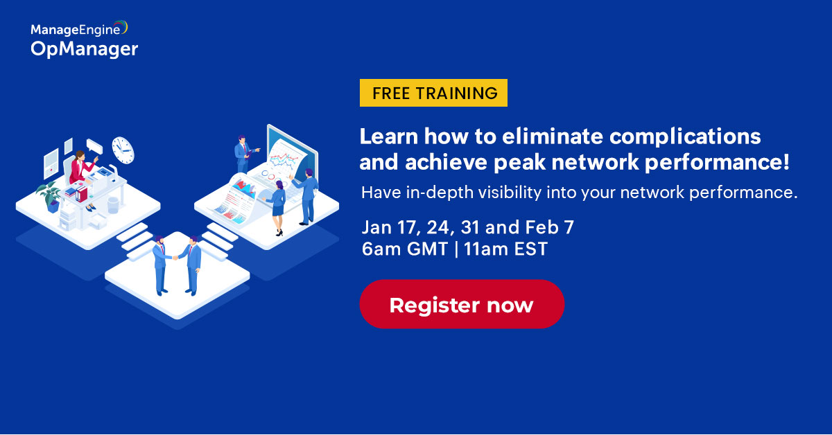 manageengine_it's tweet image. Il 17, 24 e 31 gennaio si terranno i #Freetraining su OpManager di #ManageEngine; gli appuntamenti costituiscono l'occasione unica per formarsi sulla soluzione per il monitoraggio integrato di rete e data center
Prenota qui la tua sessione ---> okt.to/OYl8Pv