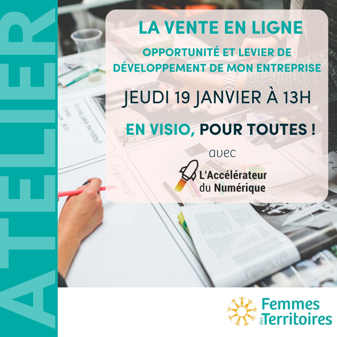 Femmes des Territoires (@fdesterritoires) on Twitter photo ATELIER PARTENAIRE 🚀
Venez assister à notre atelier gratuit : « la vente en ligne : opportunité et levier de développement de mon entreprise », dispensé par l’Accélérateur du Numérique <a href="/AmazonNewsFR/">AmazonNewsFR</a>
📍 En ligne
📆 Le 19 janvier, 13h
S'inscrire : forms.gle/P1z3yJnDmtacEy… ATELIER PARTENAIRE 🚀
Venez assister à notre atelier gratuit : « la vente en ligne : opportunité et levier de développement de mon entreprise », dispensé par l’Accélérateur du Numérique <a href="/AmazonNewsFR/">AmazonNewsFR</a>
📍 En ligne
📆 Le 19 janvier, 13h
S'inscrire : forms.gle/P1z3yJnDmtacEy…