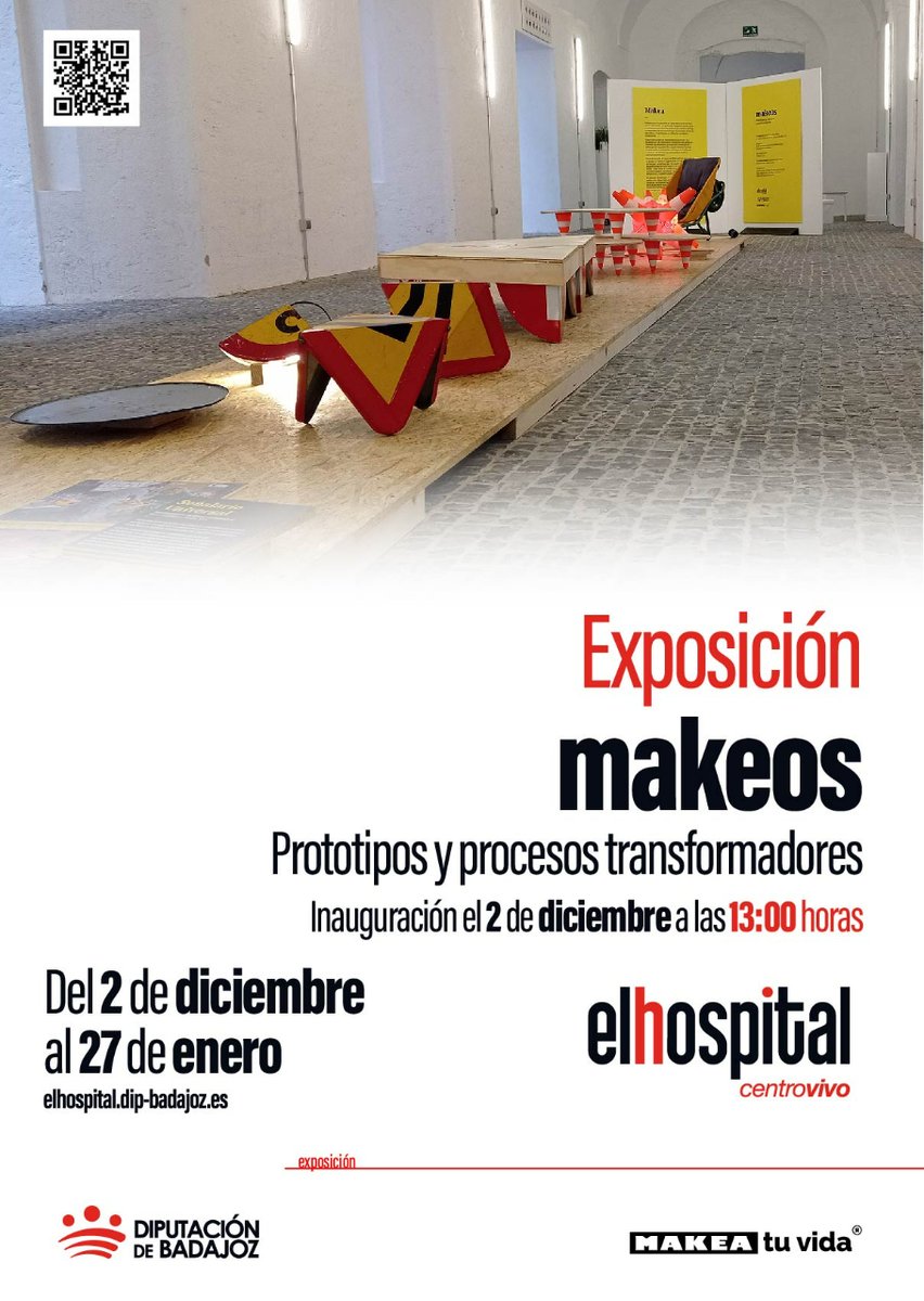 FIWARESpace's tweet photo. Aún estáis a tiempo de ver la exposición #MAKEOS, llevada a @El_Hospital_ de la mano de la cooperativa @Makeatuvida. Prácticas colaborativas y optimización de recursos para una actividad sostenible y transformadora. Hasta el 27 de Enero, en El Hospital Centro Vivo. https://t.co/2QfBRd3xrR