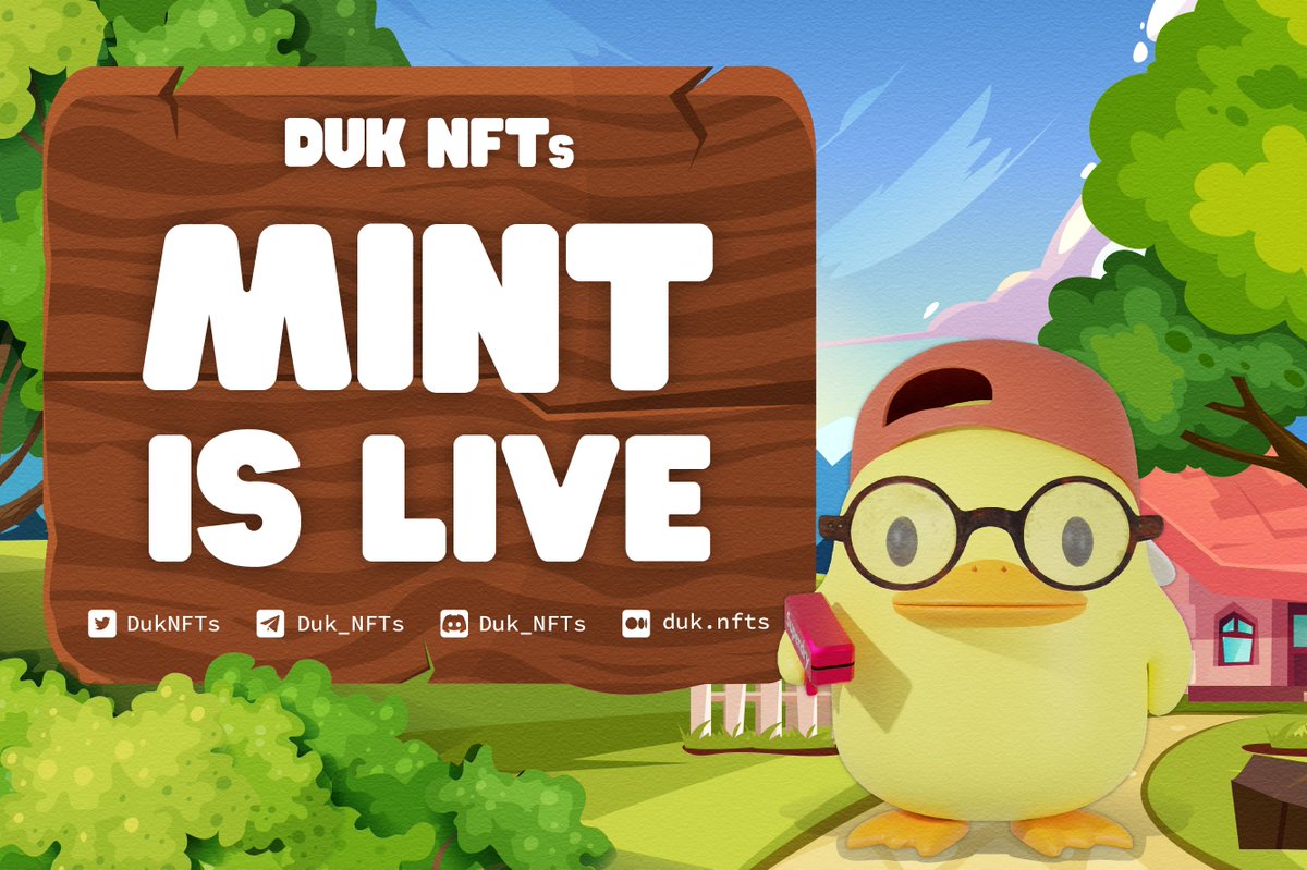 IT'S MINTING TIME 🐥🐥
Visit our website duknft.com and mint your Duk now!!!
Don't forget to share your Duk with us below

#DukApt #AptosNFTs #DukNewMinting