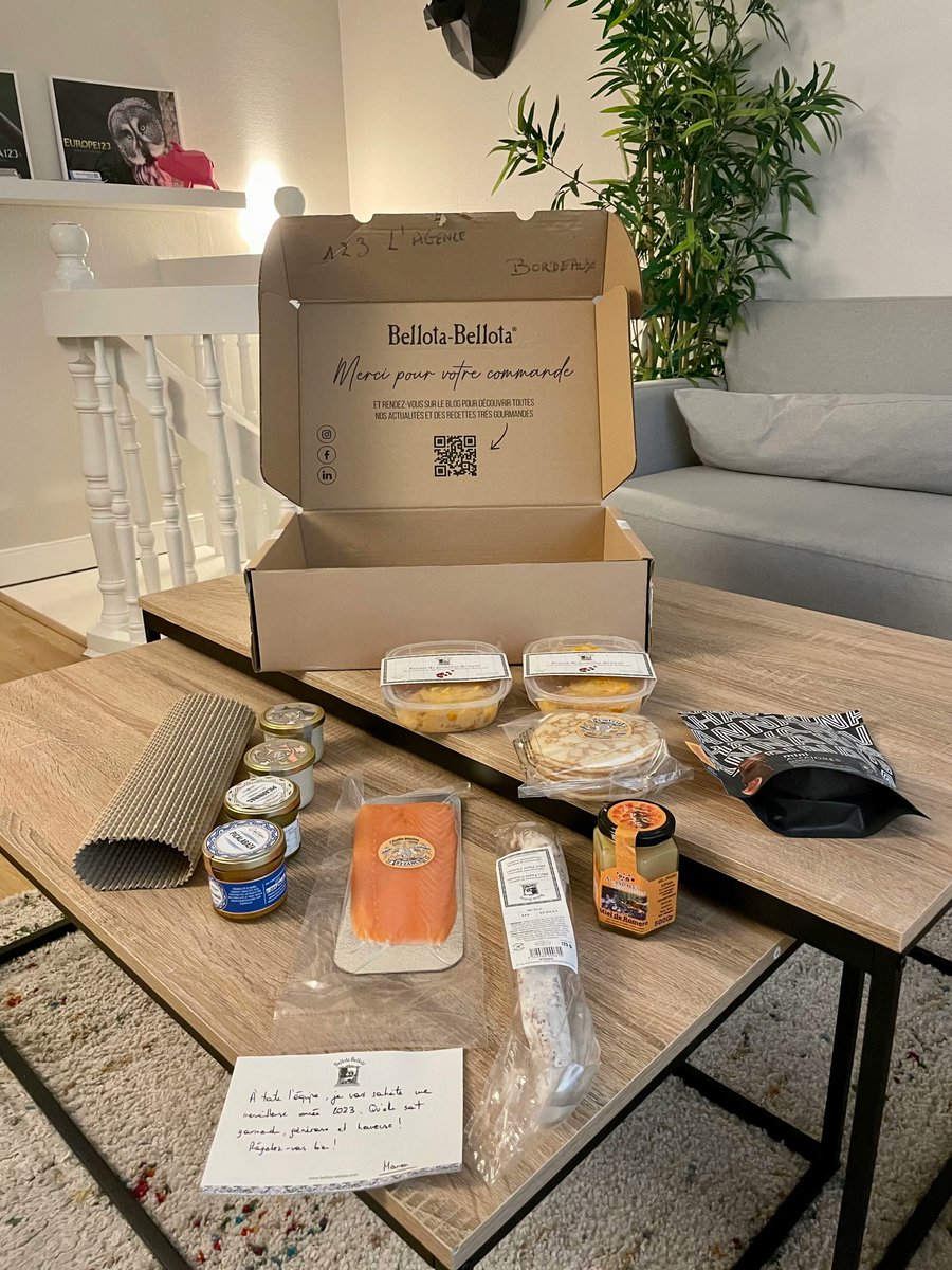 Un GRAND merci à <a href="/bellotabellota/">Bellota-Bellota®</a> pour ces colis gourmands !

Quelles douceurs pour nos palais 😍

Quel plaisir pour nous de vous accompagner dans cette aventure #ecommerce et culinaire, avec notamment, la #refonte de votre #boutiqueenligne !

Encore tous nos meilleurs vœux 🥂