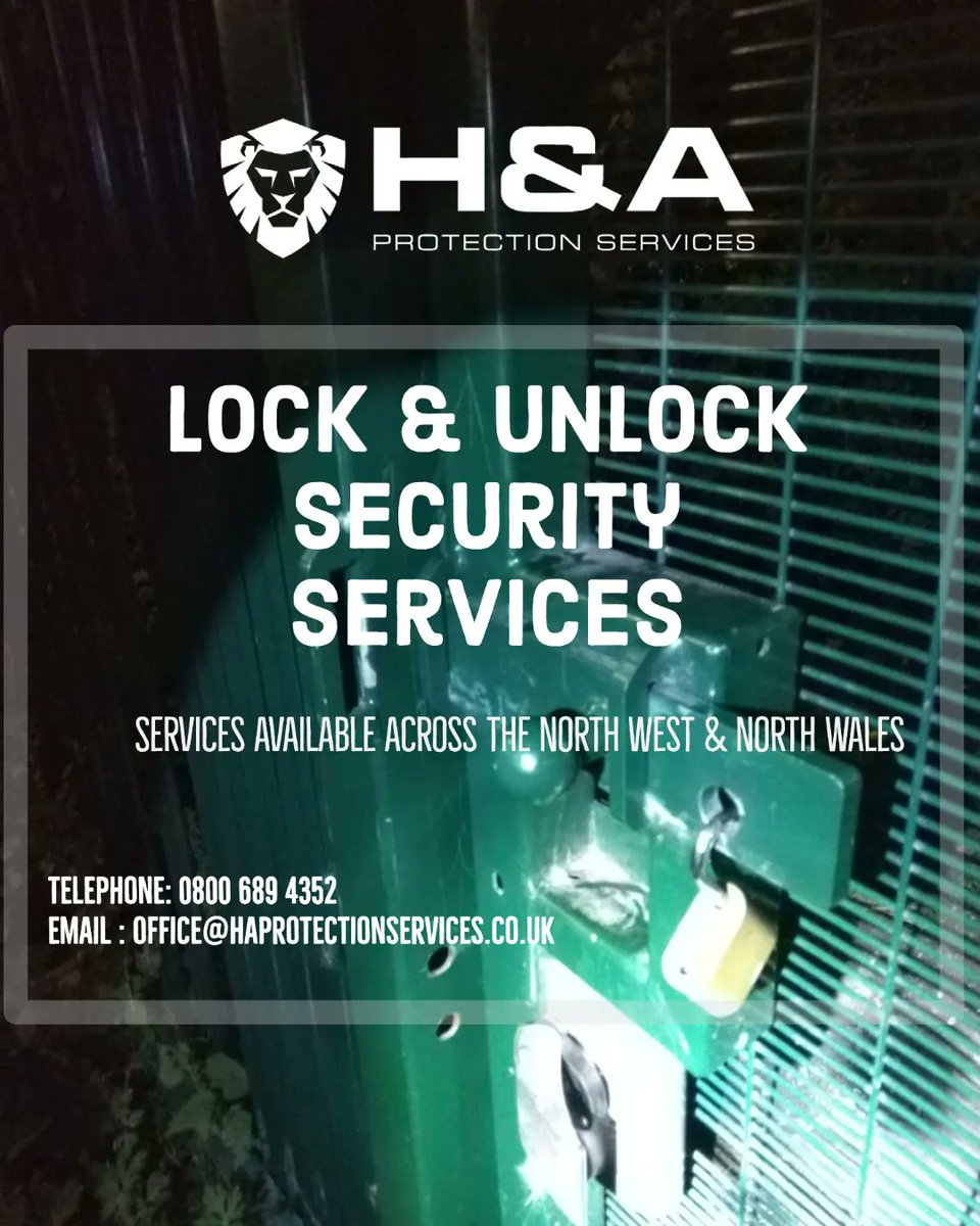 HnAProtection's tweet image. Attention business owners! Are you looking for a cost-effective way to ensure the security of your premises during the January lull? Look no further!

H&amp;amp;A Protection Services is proud to offer a key holding service for less than £1 per day.