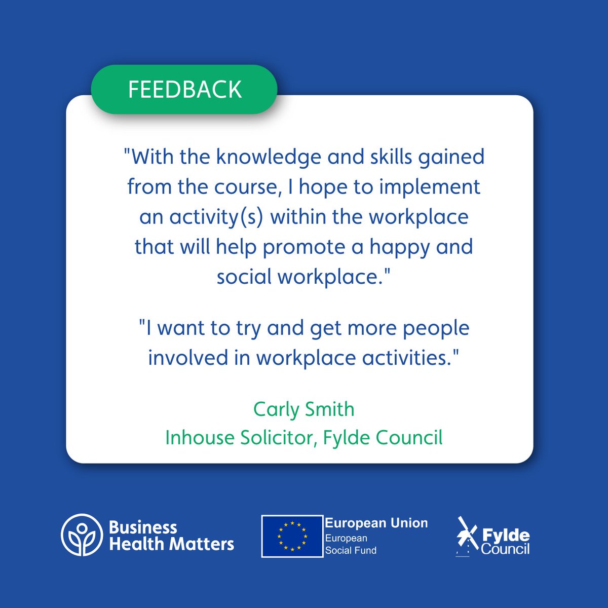 What activities or changes would you put in place to enhance the wellbeing of your team? 🤔

We're looking forward to what the team at <a href="/fyldecouncil/">Fylde Council</a> get up to following their #WorkplaceHealthChampion training!