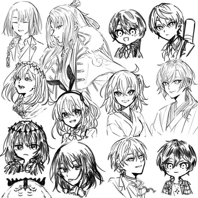 これは新しいiPadで描いた推し達ラクガキ 