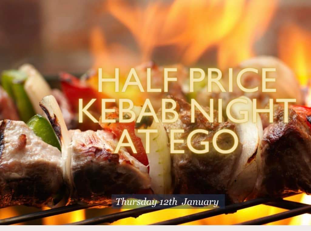 Due to popular demand, our amazing half price kebab night🌯 instead starting at 4pm, it will be on at 2pm.🕑

So if you have a late lunch why not come to see us. 😋
Our delicious Chicken Kebab it will only be £5.🤑
Book now, we have limited availability.☎️
