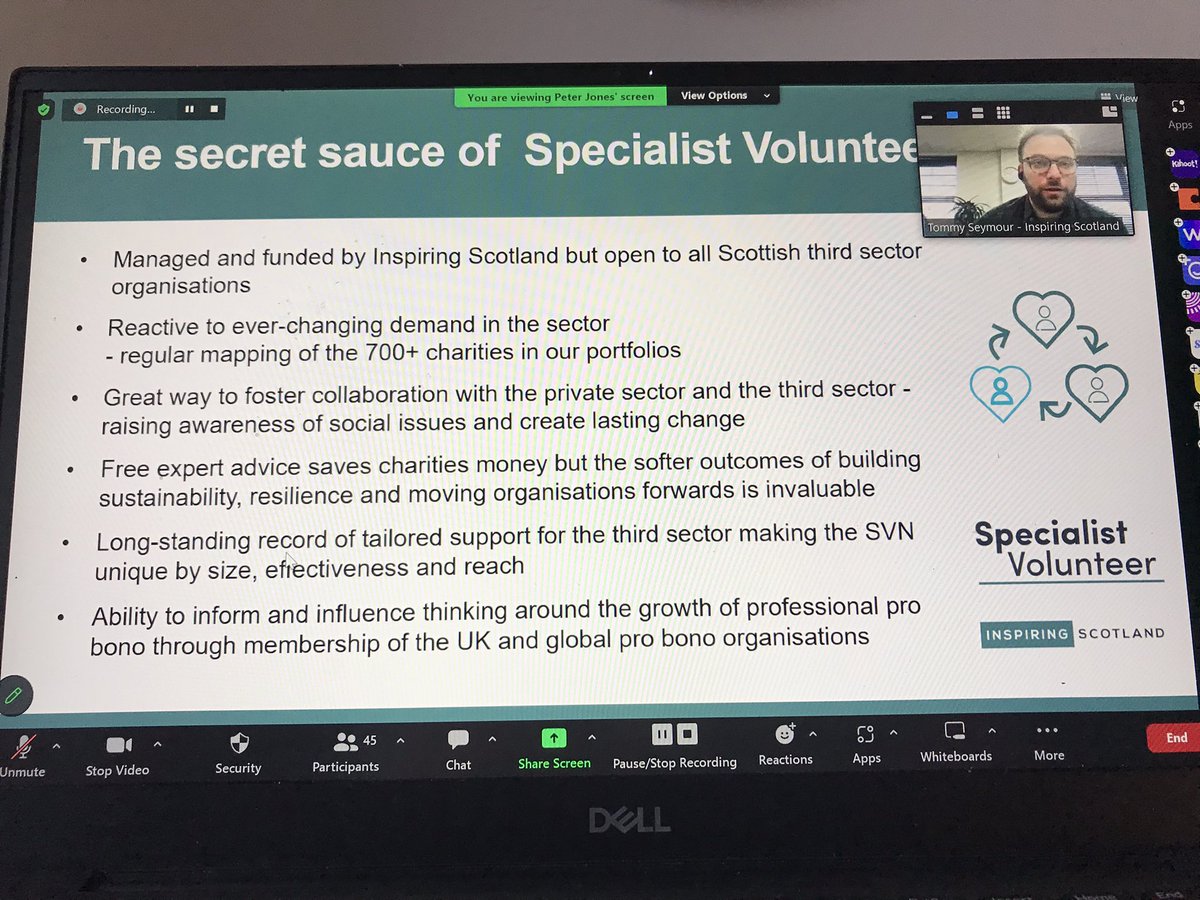 Kickstarting the year with @svnscotland update at @InspiringSland  #changethestory #changemakers in 2022 - over £650k of support, 30 requests a month, 3000 hrs volunteered in 2022! 42 active trustees recruited from SVN 👏💪 #addingvalue thanks @TommyDSeymour