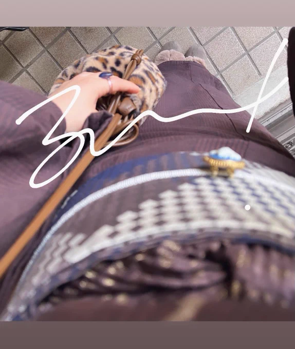 ブラウン、チェック、ねこ、ハート、ネイビーズ#youkimono 