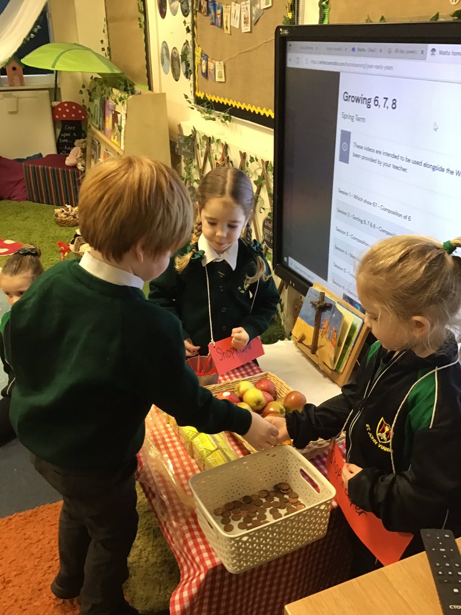 sjvblackpool's tweet photo. #SJVRD #SJVMaths Using our pennies to buy our snack from the shopkeepers. 🍎🥛🥖💷 https://t.co/Z8b5ipw4XJ