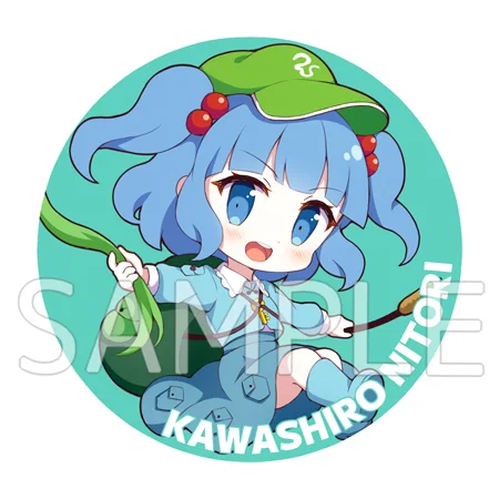 Another Side様の同人グッズ『東方風神録 河城にとり』の缶バッジイラストを描かせて頂きました。 