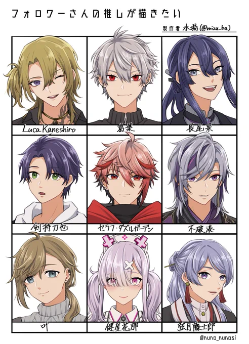 # フォロワーさんの推しが描きたい①
リクエストくださった方がとっくに忘れたであろう頃にすみません……まさか年を越すとは思いませんでした
②もゆっくり進めているのでもう少しお待ちください〜✍ 