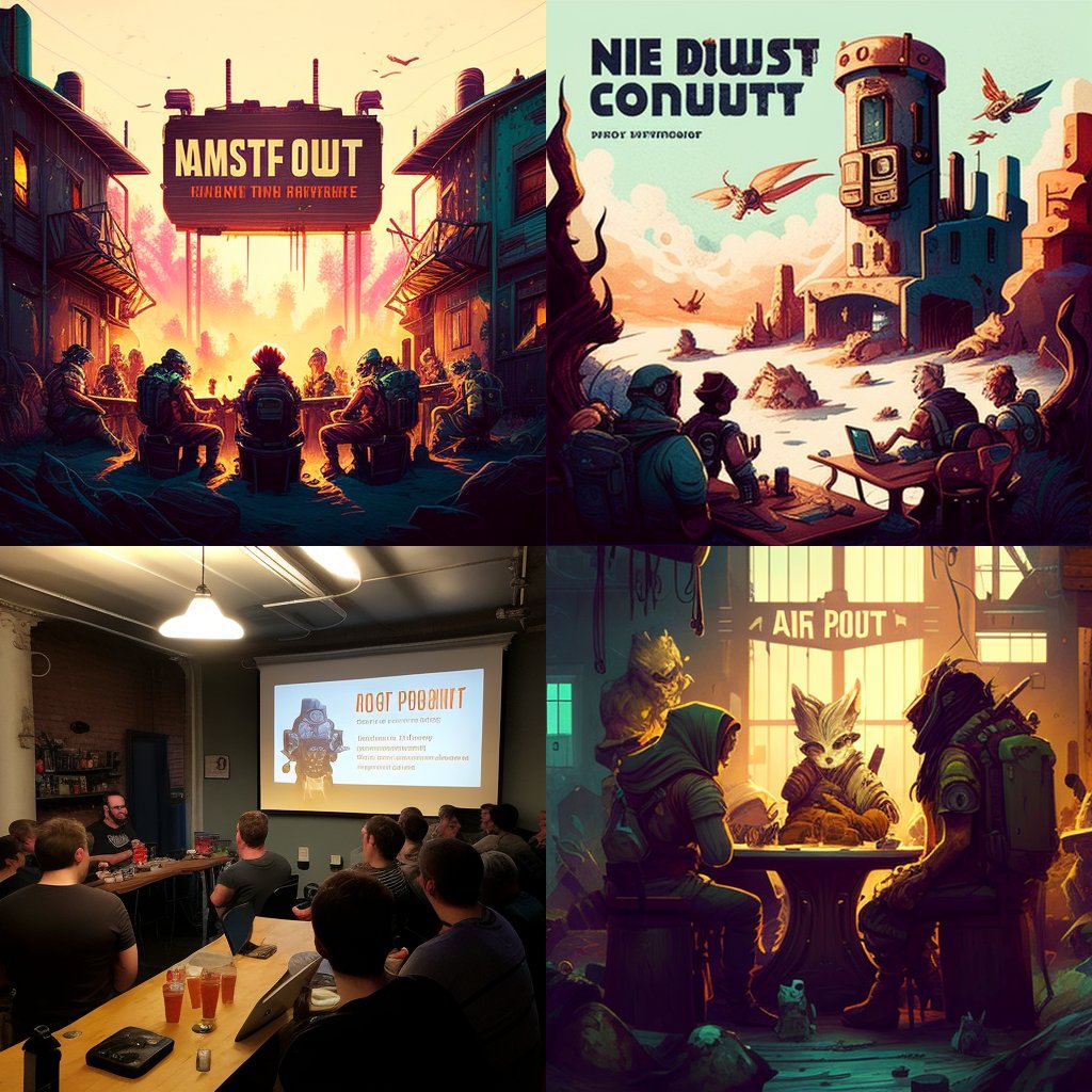 Niki - Developing School of Magic (@keyboardsamuray) on Twitter photo Ich habe gerade <a href="/midjourney/">Midjourney</a> gebeten ein Bild für den Indie Outpost zu gernieren. Das unten links könnte so ähnlich auch von uns kommen.
Nicht vergessen nächste Woche am 17 Januar um 19:00 gibts den nächsten Würburger <a href="/indieoutpost/">Indie Outpost</a> mit <a href="/alexflegler/">Alexander Flegler | Age of Empires & Indie Dev</a> und <a href="/KnothornStudio/">KnotHorn Studio</a> Ich habe gerade <a href="/midjourney/">Midjourney</a> gebeten ein Bild für den Indie Outpost zu gernieren. Das unten links könnte so ähnlich auch von uns kommen.
Nicht vergessen nächste Woche am 17 Januar um 19:00 gibts den nächsten Würburger <a href="/indieoutpost/">Indie Outpost</a> mit <a href="/alexflegler/">Alexander Flegler | Age of Empires & Indie Dev</a> und <a href="/KnothornStudio/">KnotHorn Studio</a>