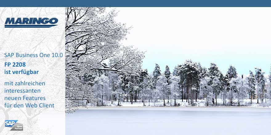 MARINGOcomputer's tweet image. Zu #SAPBusinessOne 10.0 ist Feature Pack 2208 erschienen mit interessanten Neuerungen für den Web Client. Näheres unter: maringo.de/sap-business-o…   #sappartner #sappartnersolution #erp #erpsoftware
