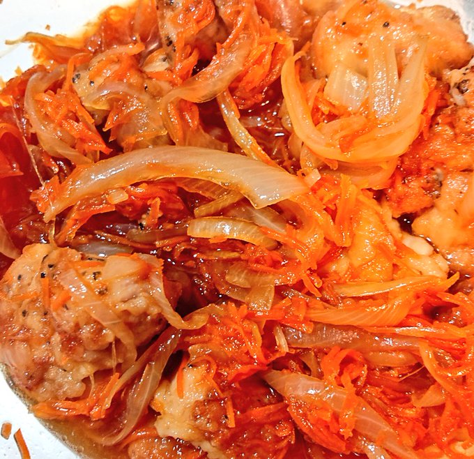 鶏もも肉の南蛮漬け
ピーマンなくて彩りが悪い 